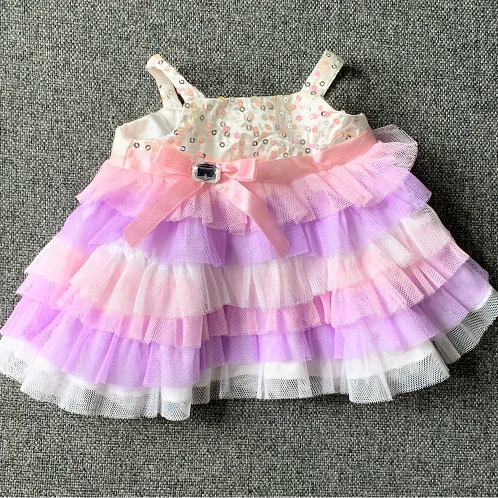 Hello Kitty by Sanrio Build a Bear Plush w/ Pastel Ruffle Dress No Bow